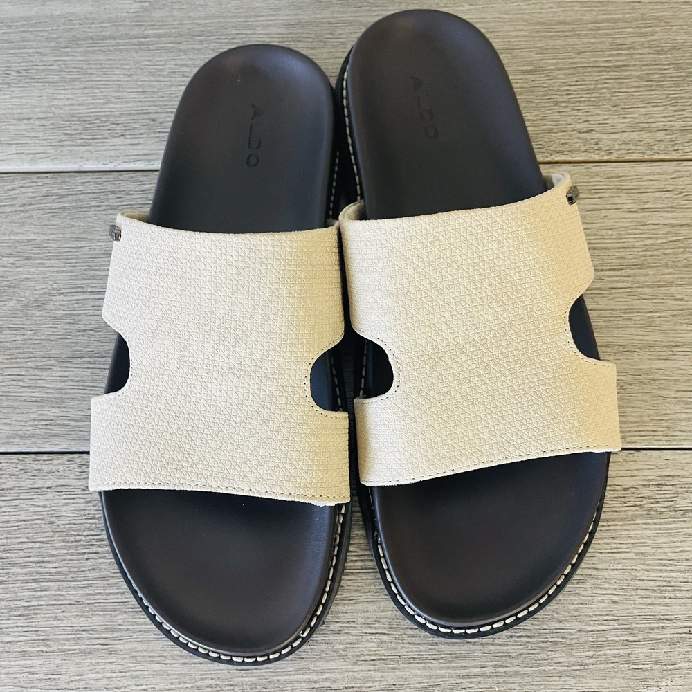 ALDO Emett 1114510 Men's Size 9 Slide Sandals Tan / Brown New